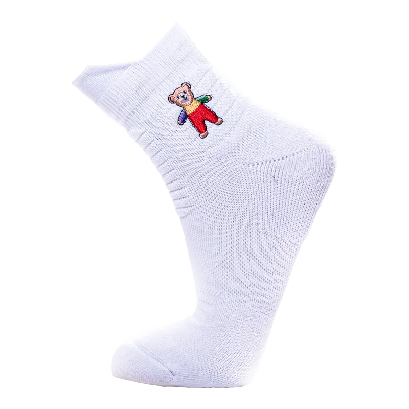White Quarter Socks – All Of Teddy